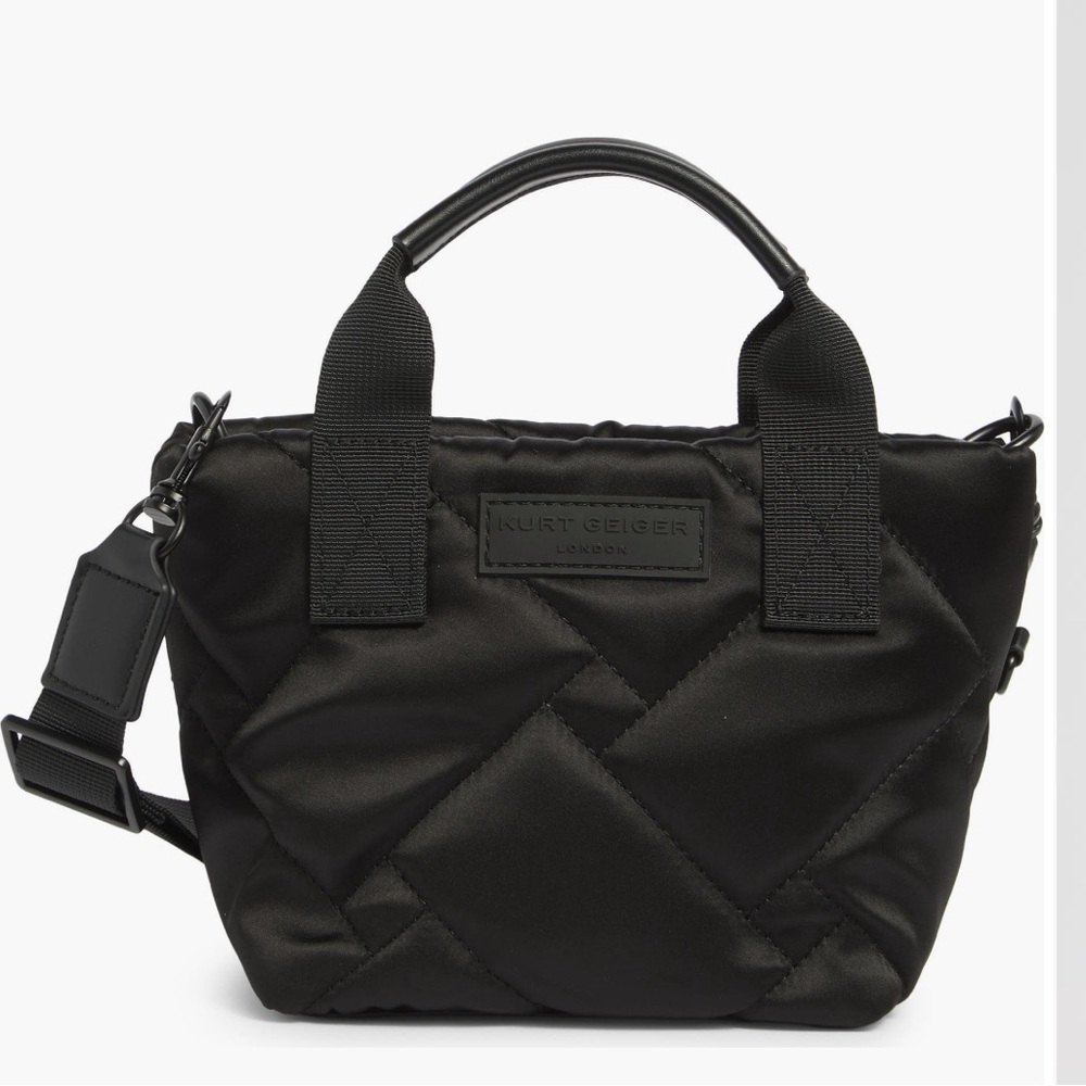 Kurt Geiger London NWT gorgeous XS Recycled Shopper Tote/Shoulder Bag in black